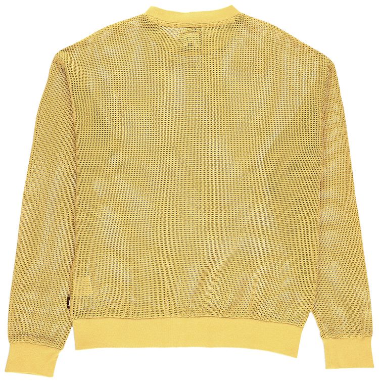 Stussy Pig Dye Cotton Mesh Crew Gold
