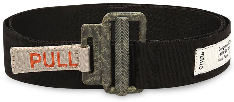 Heron Preston Reflective Tape Belt Black