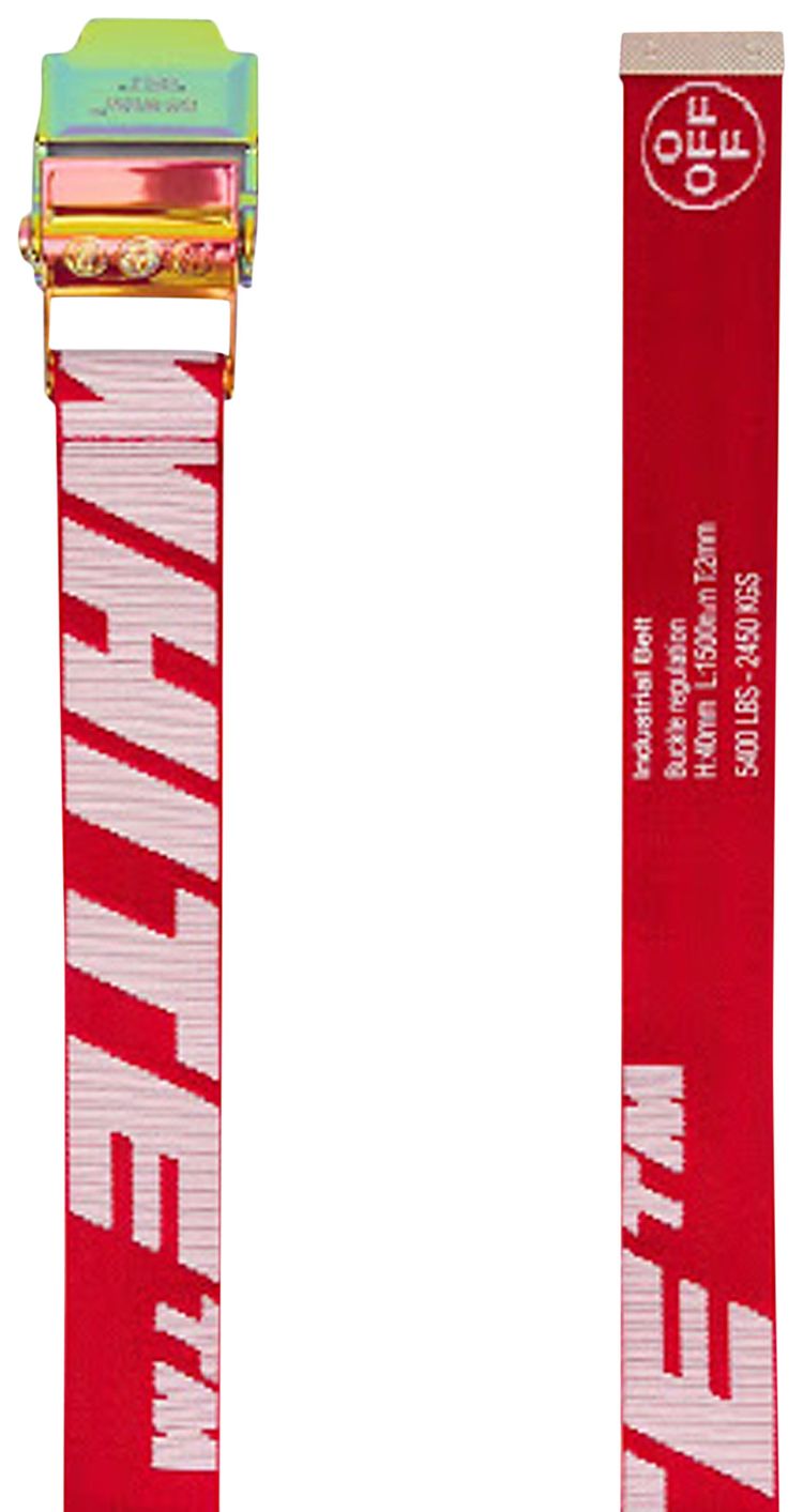 Off White 20 Industrial Belt Red