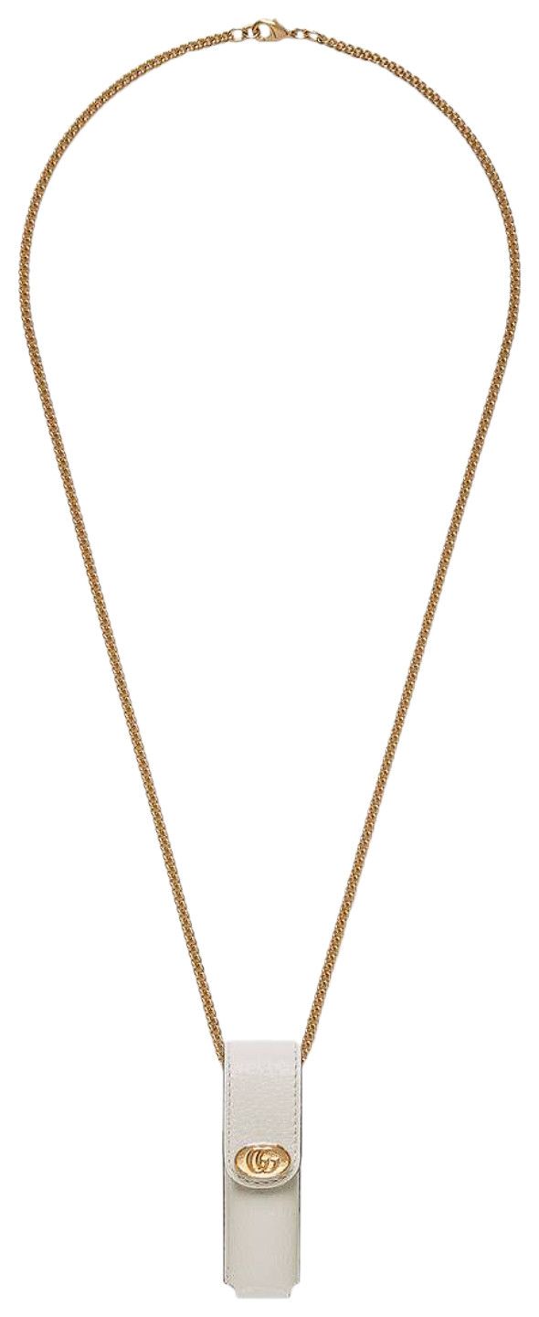 Gucci Leather Porte Rouges WhiteCrystal