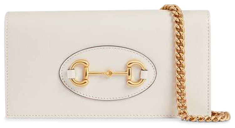 Gucci 1995 Horsebit Chain Wallet Mystic White