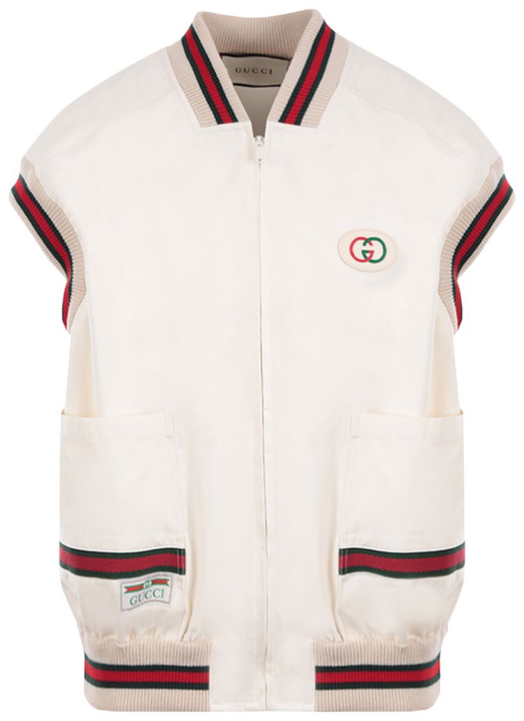 Gucci Vest With Logo IvoryMulticolor