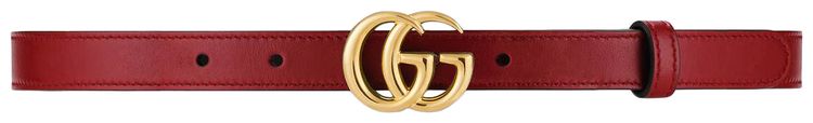 Gucci Plutone Calf Belt New Cherry Red