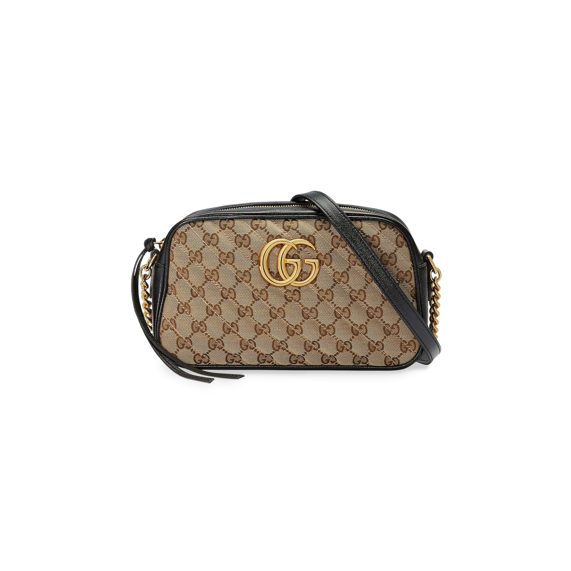Buy Gucci GG Marmont Small Shoulder Bag Beige Ebony Nero 447632 HVKEG 9772 GOAT CA