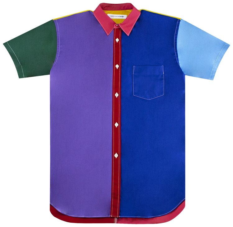 Comme des Garcons SHIRT Color Block Shirt Green Mix