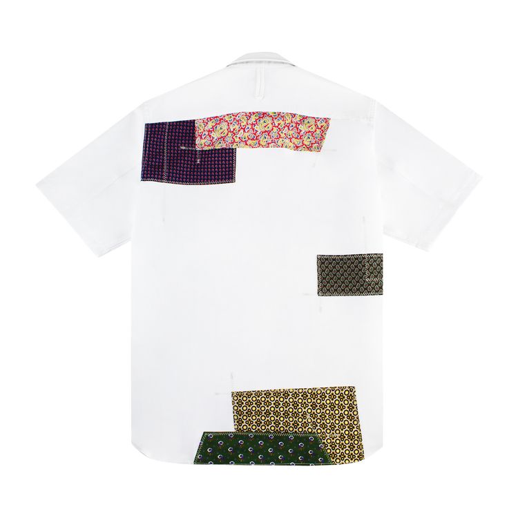 Junya Watanabe Short Sleeve Patchwork Shirt White