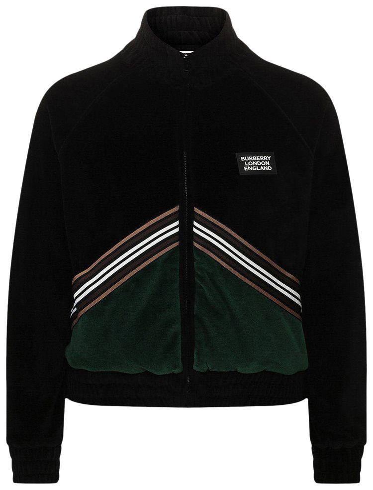 Burberry Velvet Track Jaket Black
