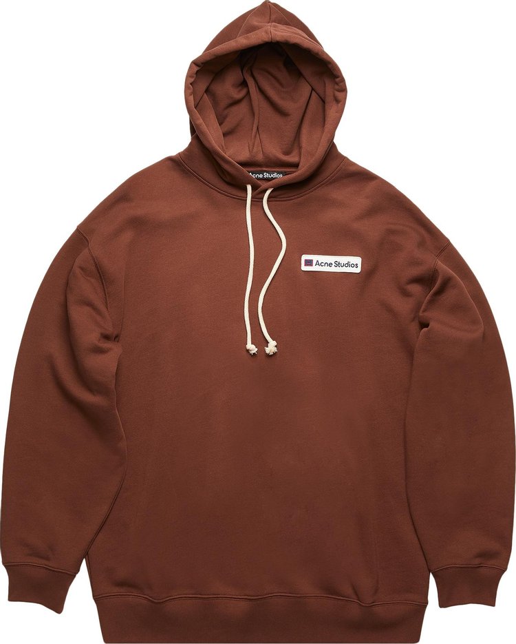Acne Studios Logo Patch Hooded Sweatshirt 'Dark Brown'