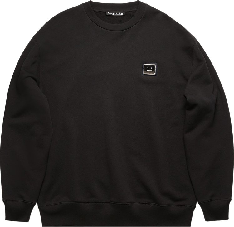 Acne Studios Oversized Logo Plaque Sweatshirt 'Black'