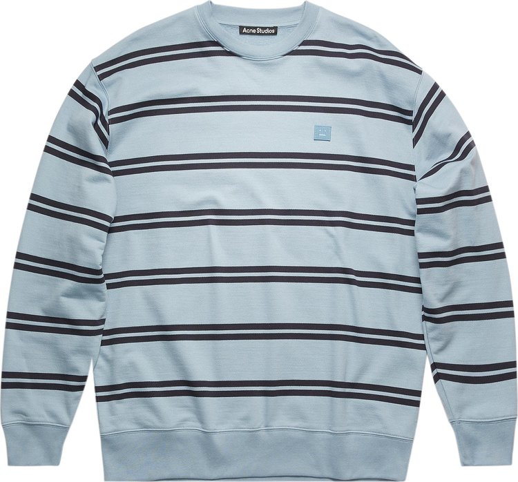 Acne Studios Oversized Stripe Sweatshirt 'Mineral Blue'