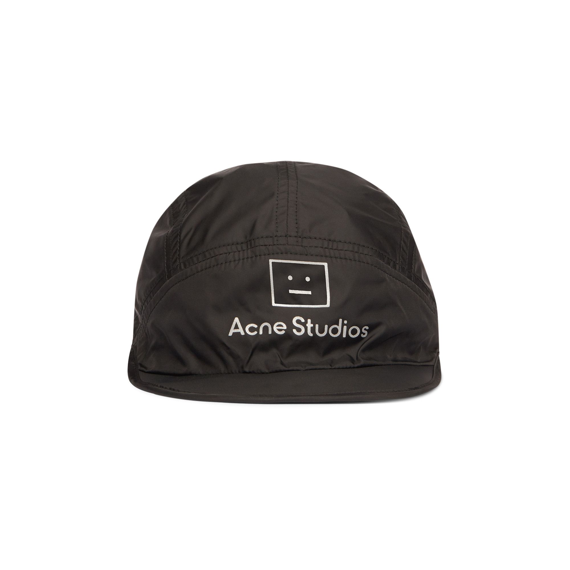 Buy Acne Studios Reflective Logo Nylon Cap 'Black' - C40098 GOAT