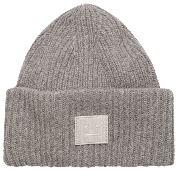 Acne Studios Pansy N Face Beanie Grey Melange