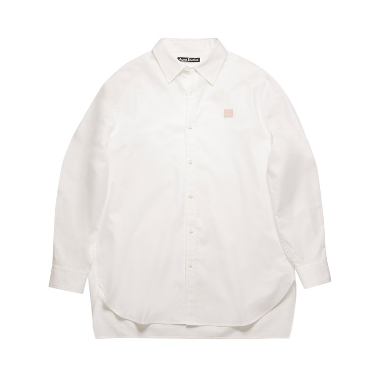 Acne Studios Face Patch Oxford Shirt 'White'