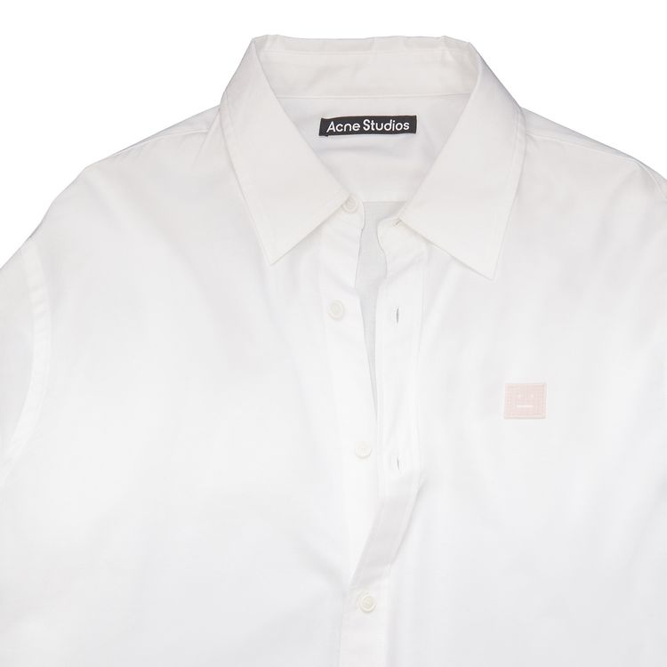Acne Studios Face Patch Oxford Shirt White