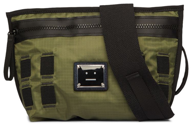Acne Studios Logo Plaque Belt Bag Khaki Green