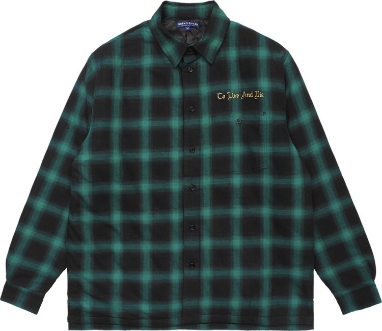 Born x Raised To Live And Die Flannel 'Black/Green'