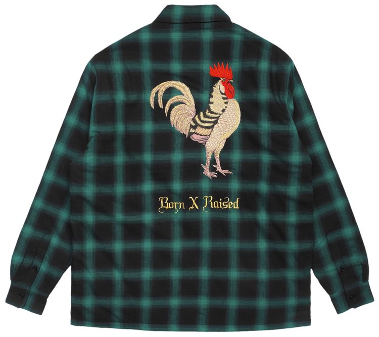 Born x Raised To Live And Die Flannel BlackGreen