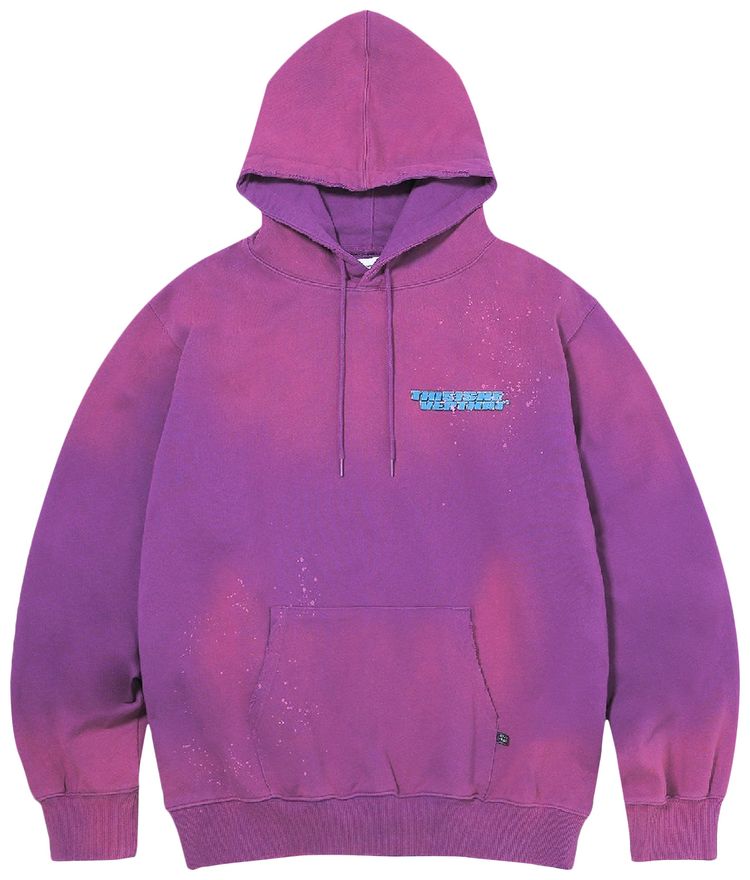 thisisneverthat Damaged Hooded Sweatshirt Purple