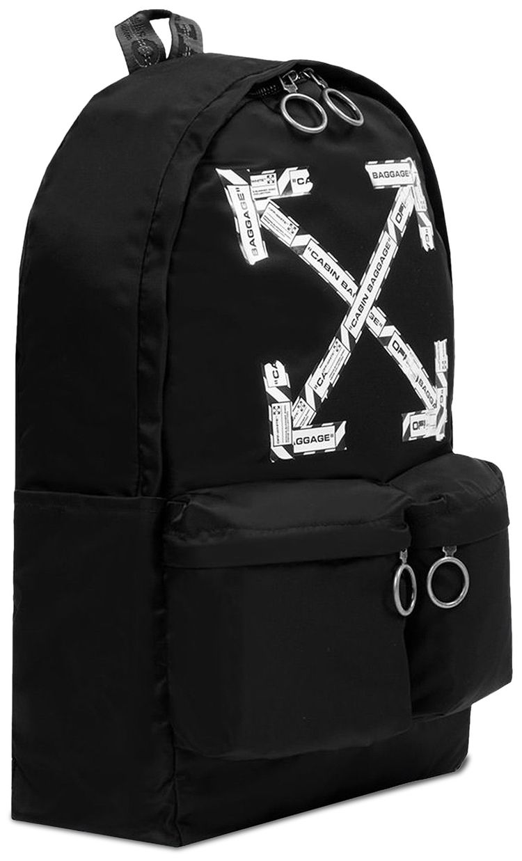 Off White Airport Tape Backpack Black