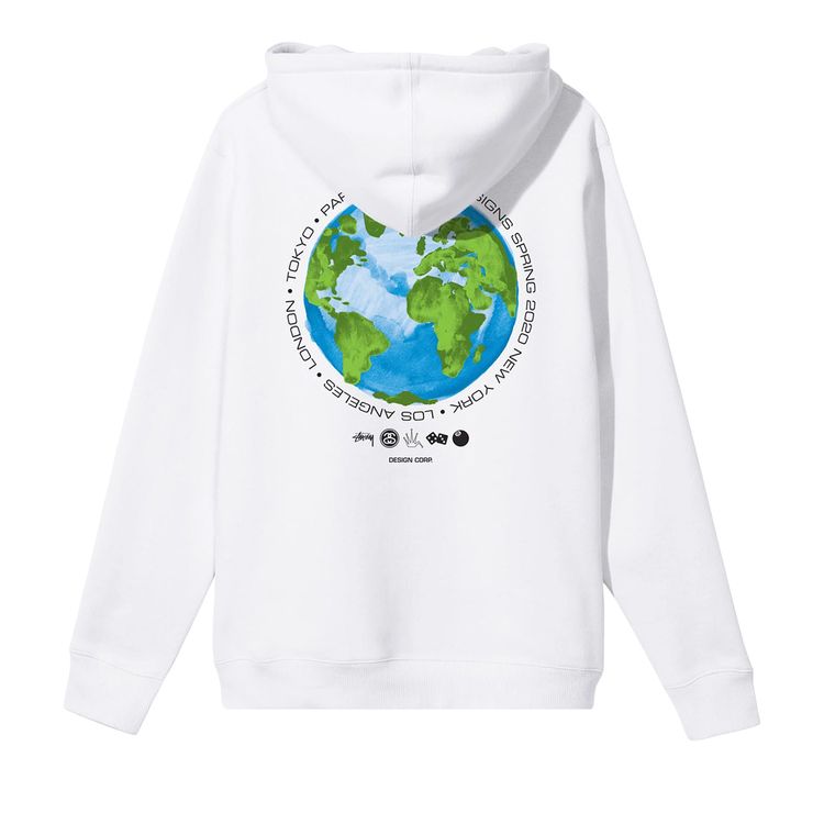 Stussy Global Desigh Corp Hoodie White