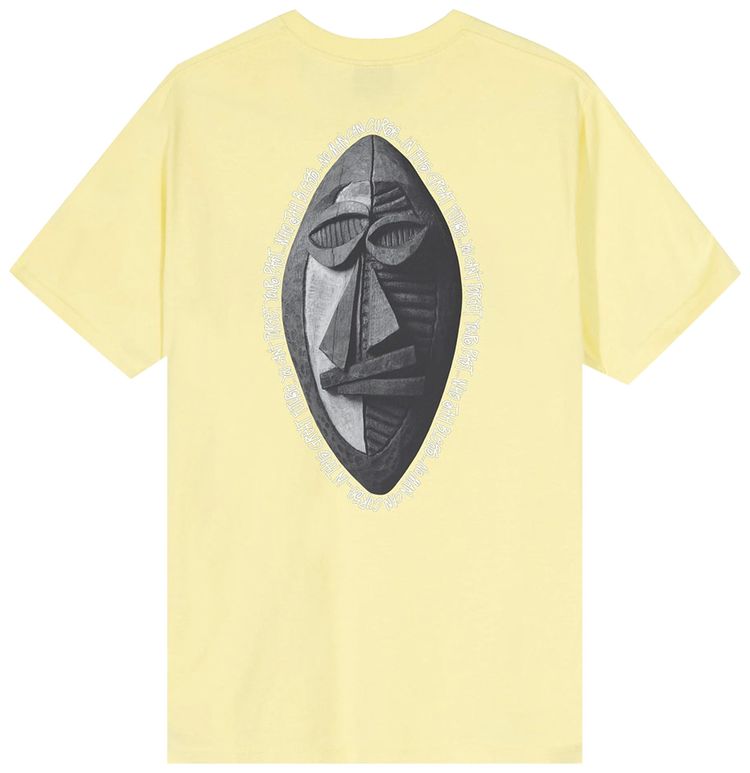 Stussy Tribal Mask Tee Yellow