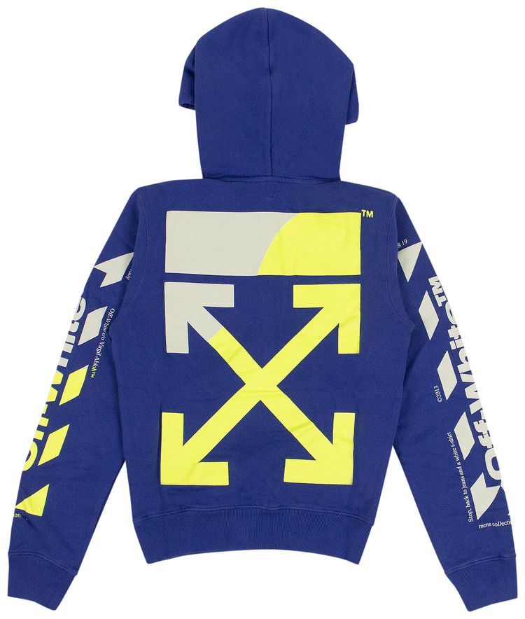 Off White Arrow Hoodie BlueGreen