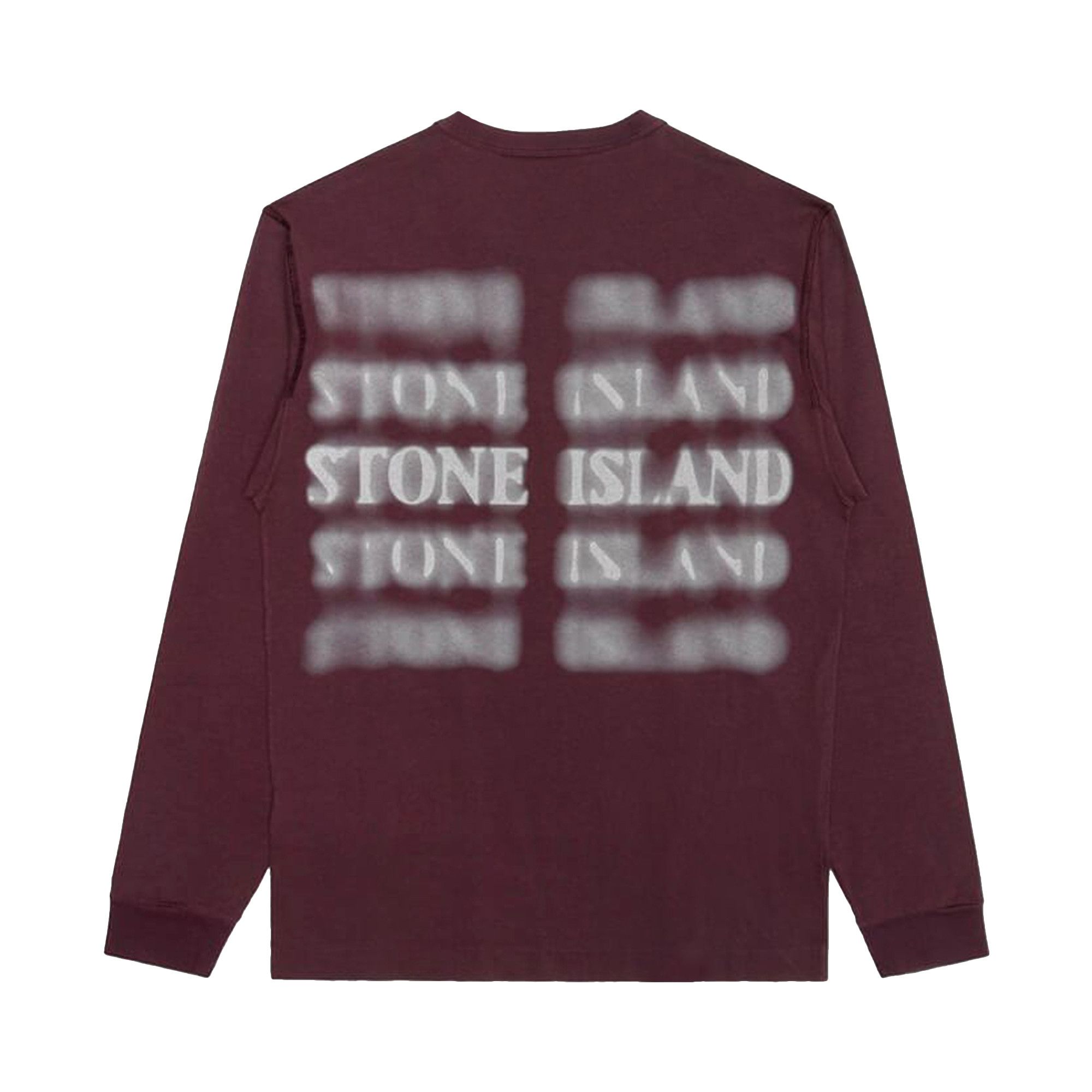 Buy Stone Island Graphic Five Long Sleeve T Shirt Dark Burgundy 711523484 V0011 GOAT UK
