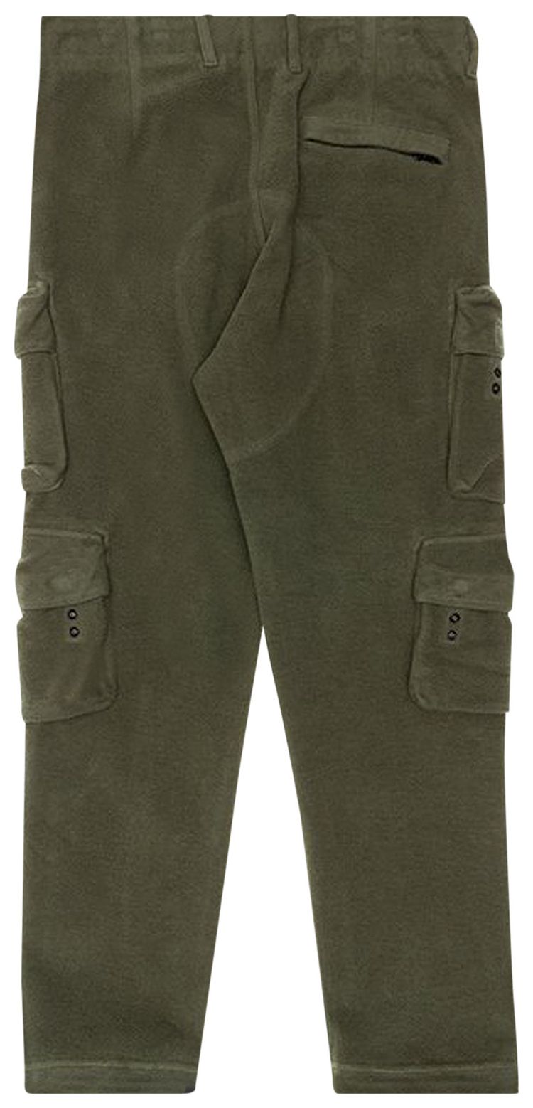 Stone Island Fleece Cargo Trousers Olive Green