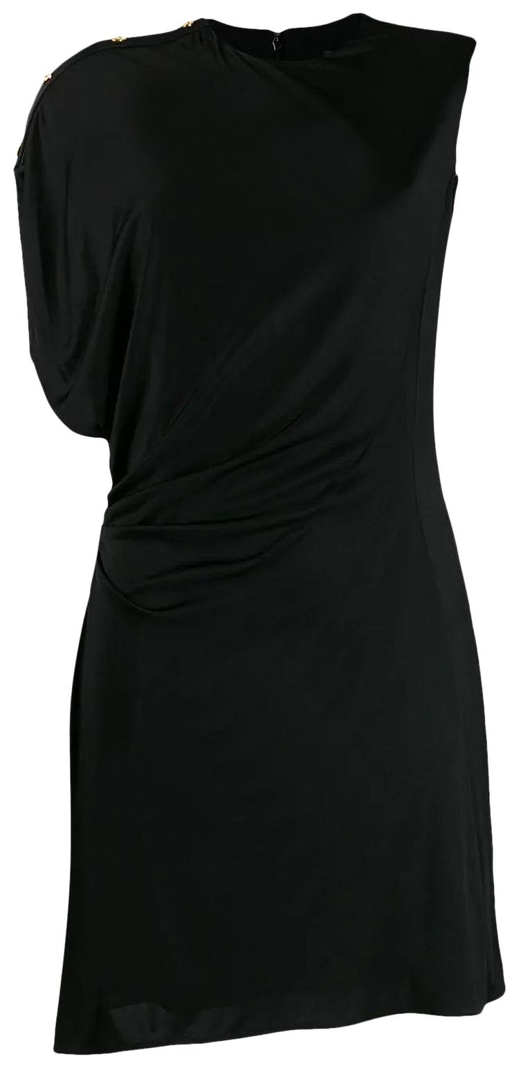 Versace Ruched Detail Dress Black