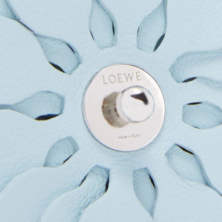 Loewe Stud Flower Clutch Crystal Blue