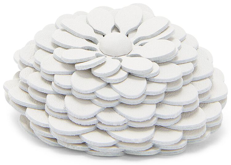 Loewe Stud Flower Clutch Soft White
