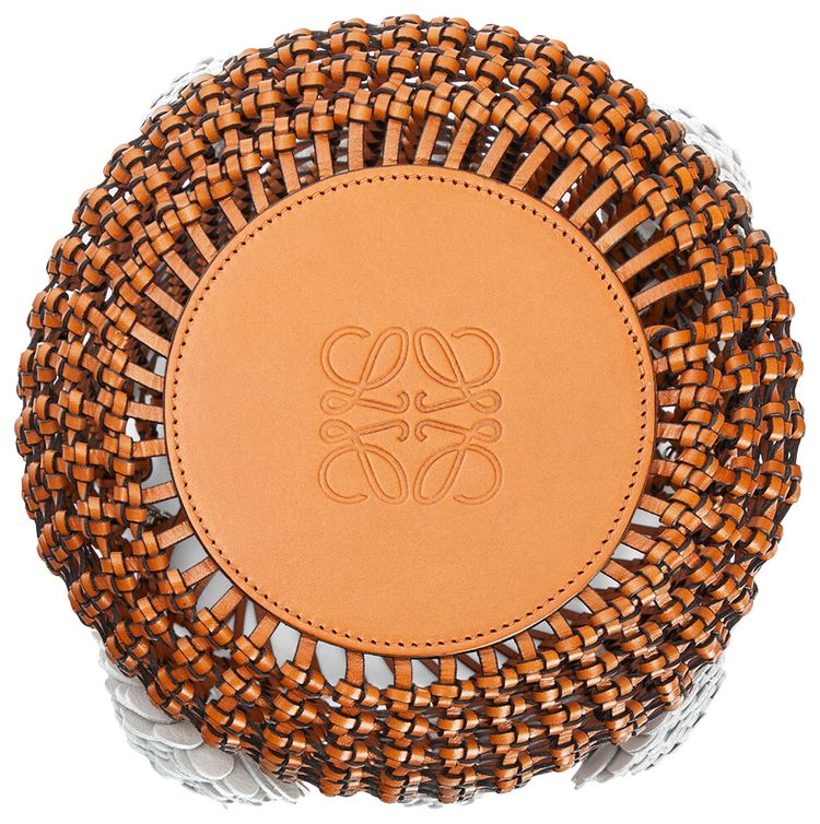Loewe Bucket Mesh Flower Bag Tan