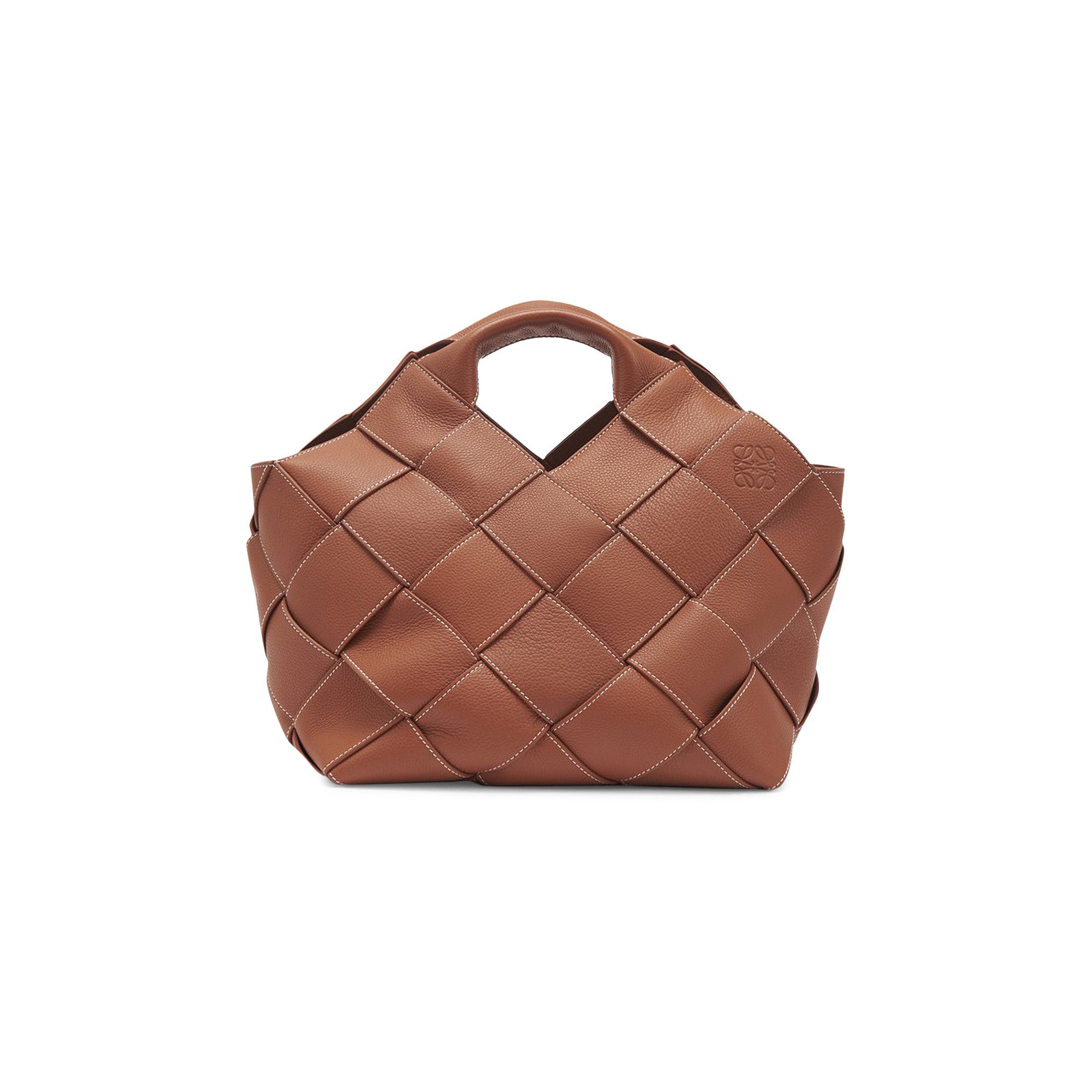 Buy Loewe Woven Basket Bag Tan 321 12 L62 2530 GOAT