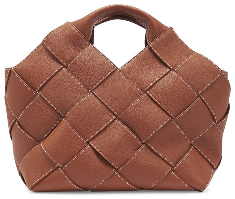 Loewe Woven Basket Bag Tan
