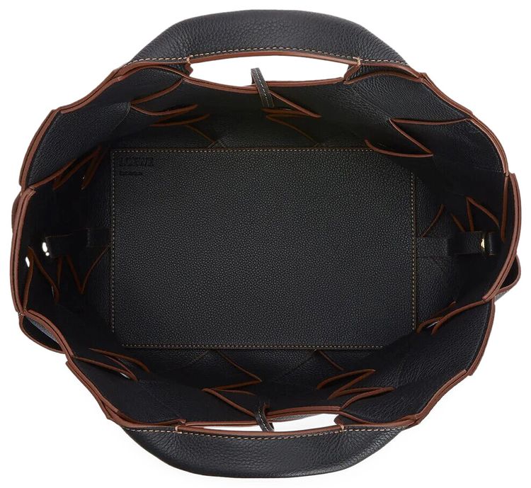 Loewe Woven Basket Bag BlackTan