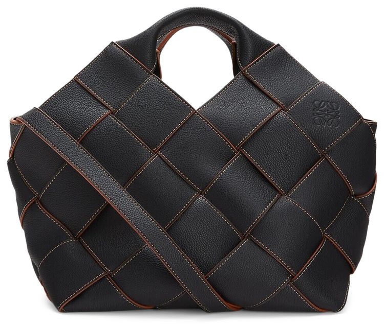 Buy Loewe Woven Basket Bag 'Black/Tan' 321 12 L62 1329 GOAT UK