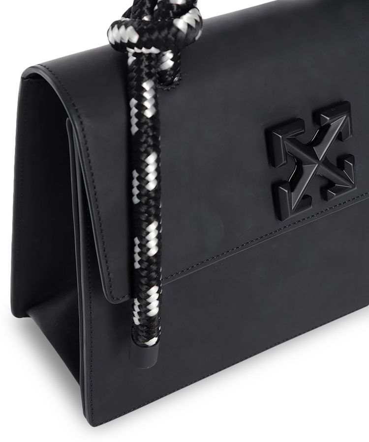 Off White Gummy Jitney 28 Handle Bag Black