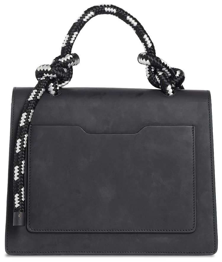 Off White Gummy Jitney 28 Handle Bag Black