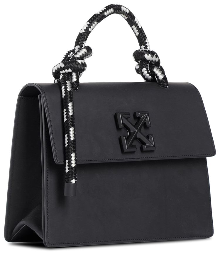 Off White Gummy Jitney 28 Handle Bag Black