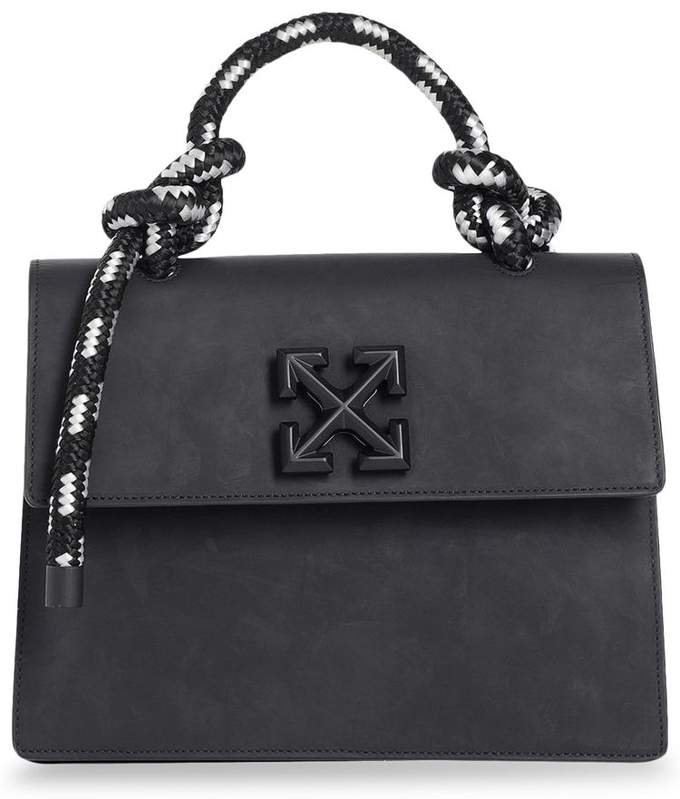 Off White Gummy Jitney 28 Handle Bag Black