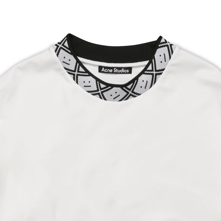 Buy Acne Studios Face Motif Mock Neck T-Shirt 