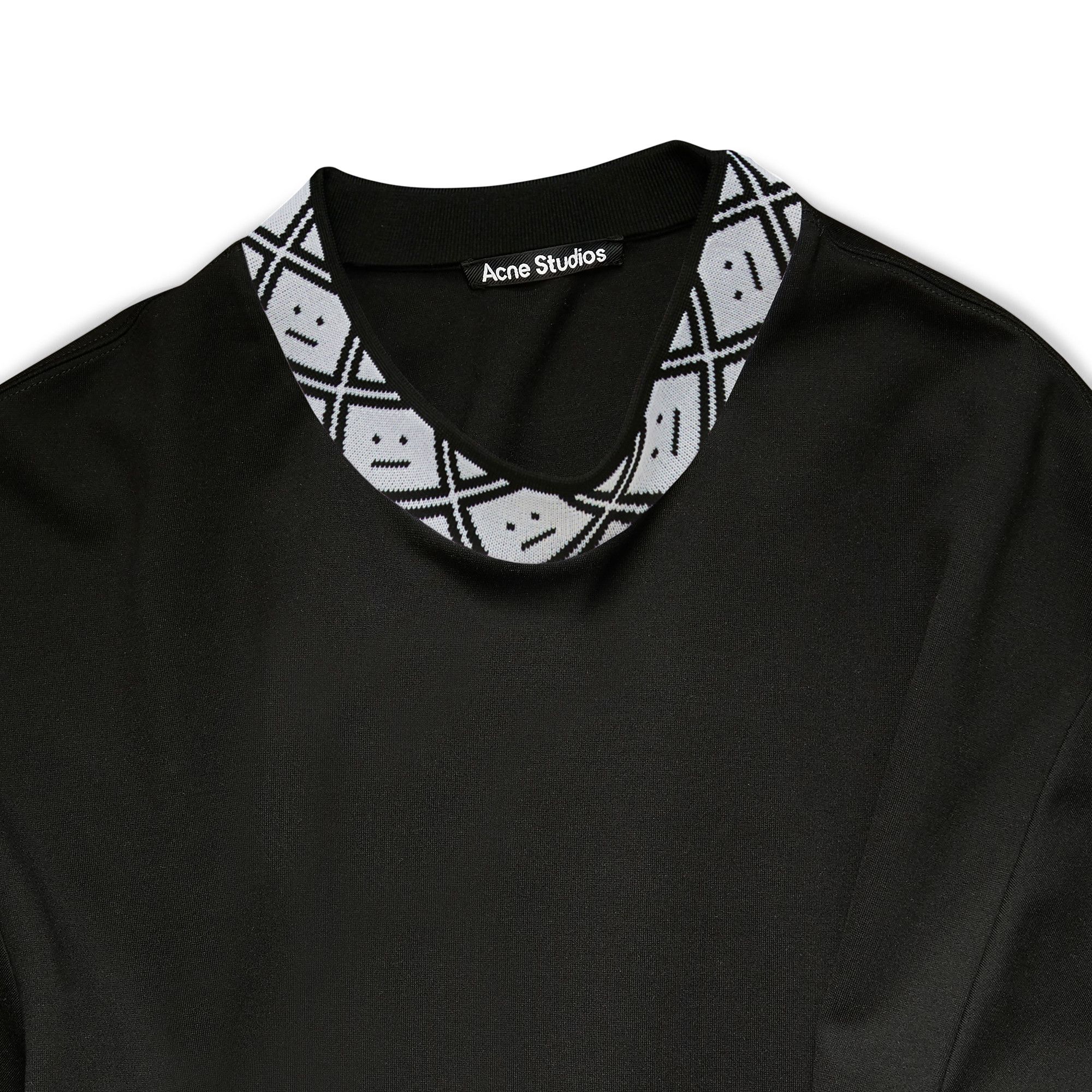 Buy Acne Studios Face Motif Mock Neck T-Shirt 'Black Buy Acne Studios Face Motif Mock Neck T-Shirt 'Black