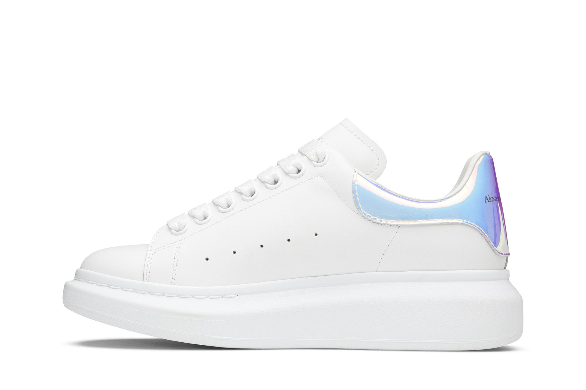 Size 10.0 Alexander McQueen Oversized Sneaker White Iridescent