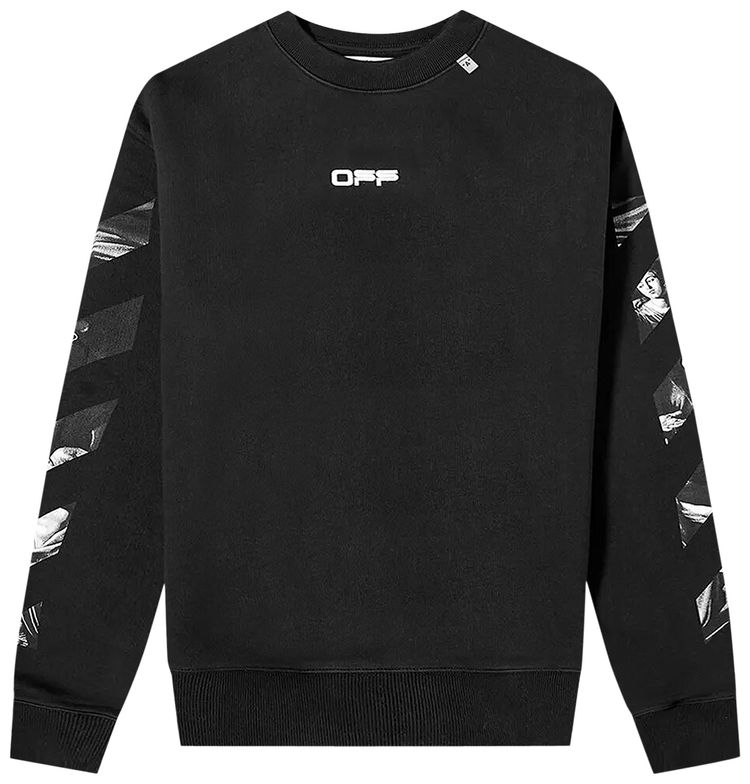 Off White Caravaggio Square Slim Crewneck BlackMulti