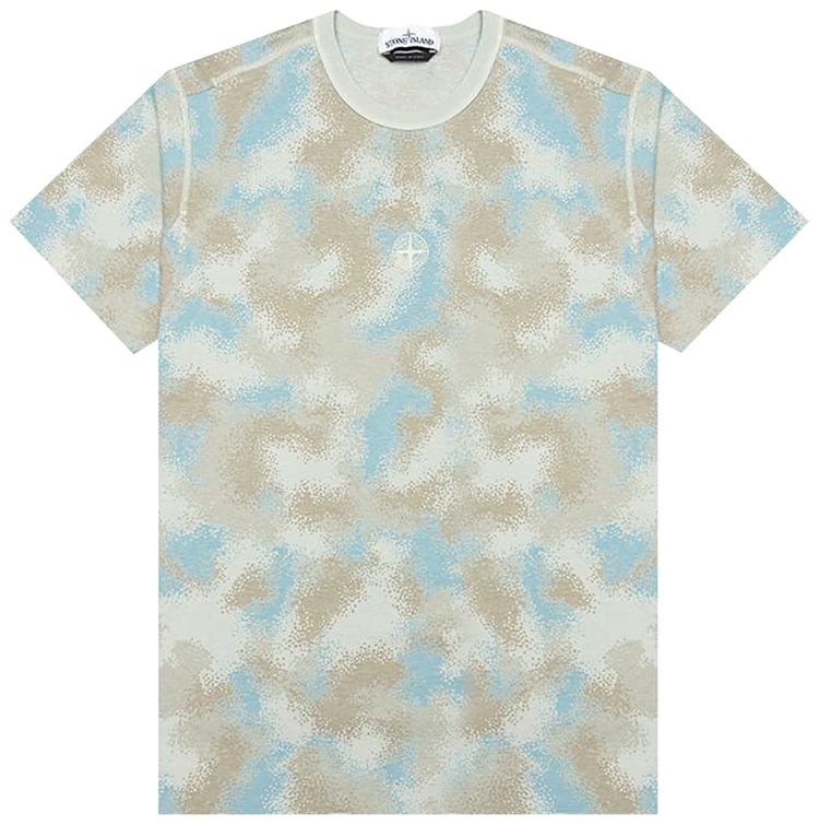 Stone Island Short Sleeve T Shirt Dove Grey Camo