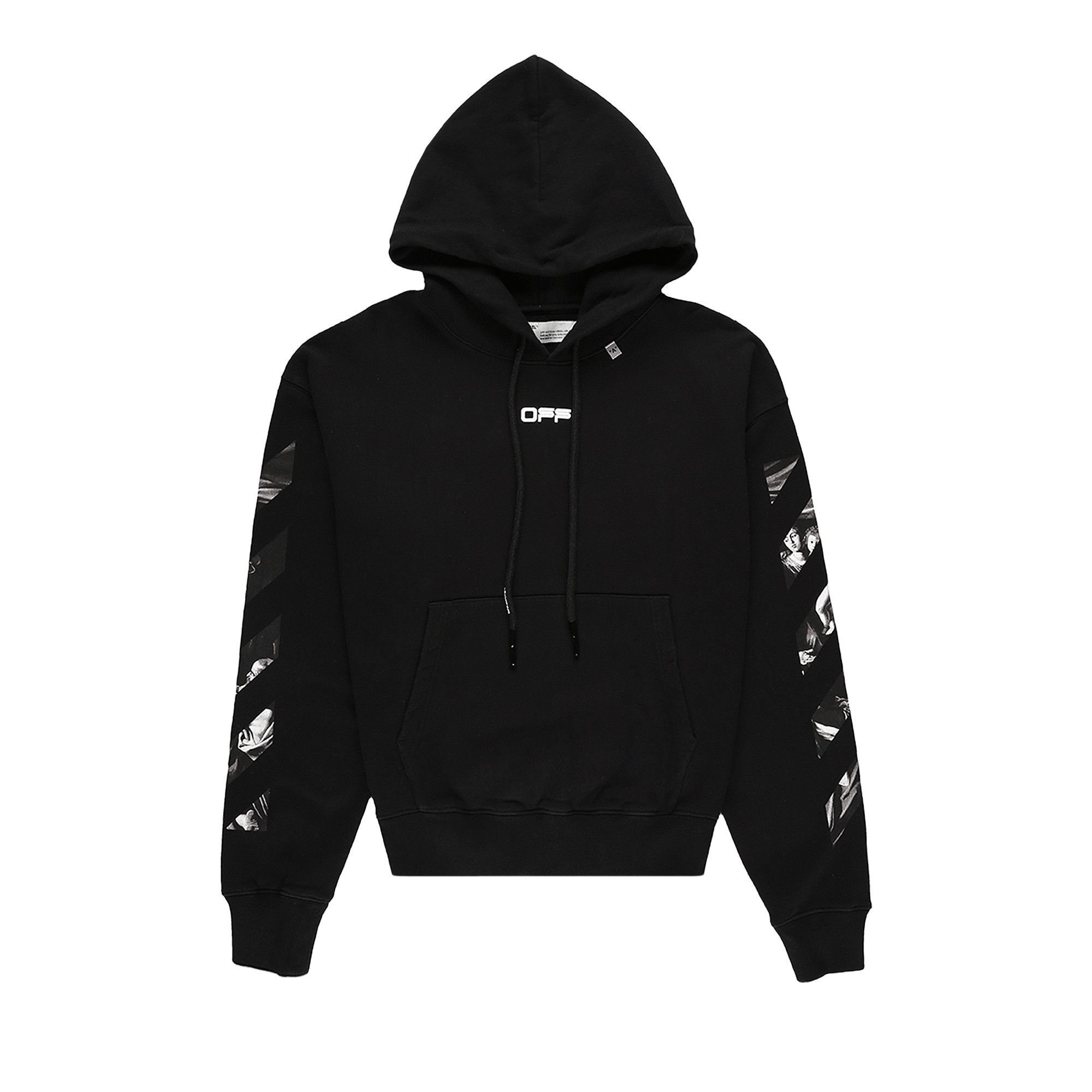Off White Caravaggio Square Over Sweatshirt Black