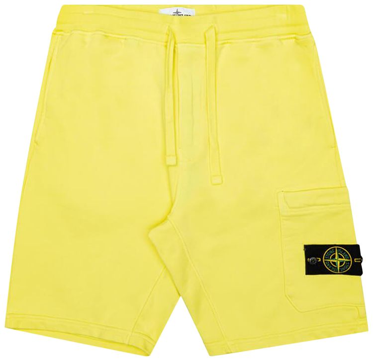 Stone Island Fleece Shorts Lemon