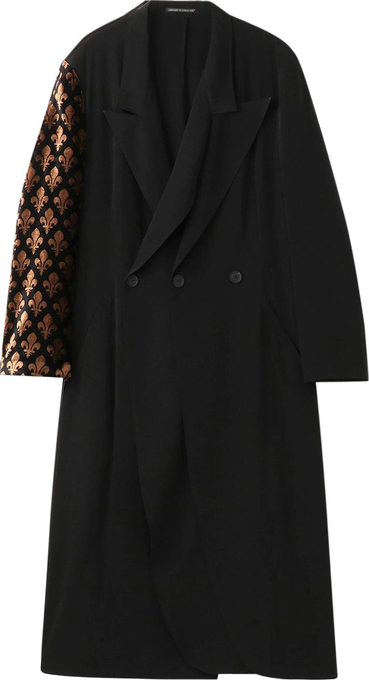 Yohji Yamamoto I-Lily Embroidered Sleeve Dress Coat 'Black'