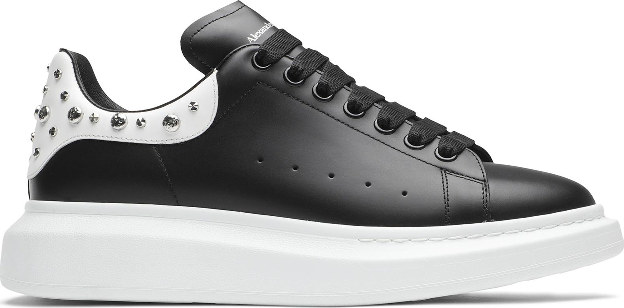 Buy Alexander McQueen Studded Oversized Sneaker 'White Black' - 553776 ...