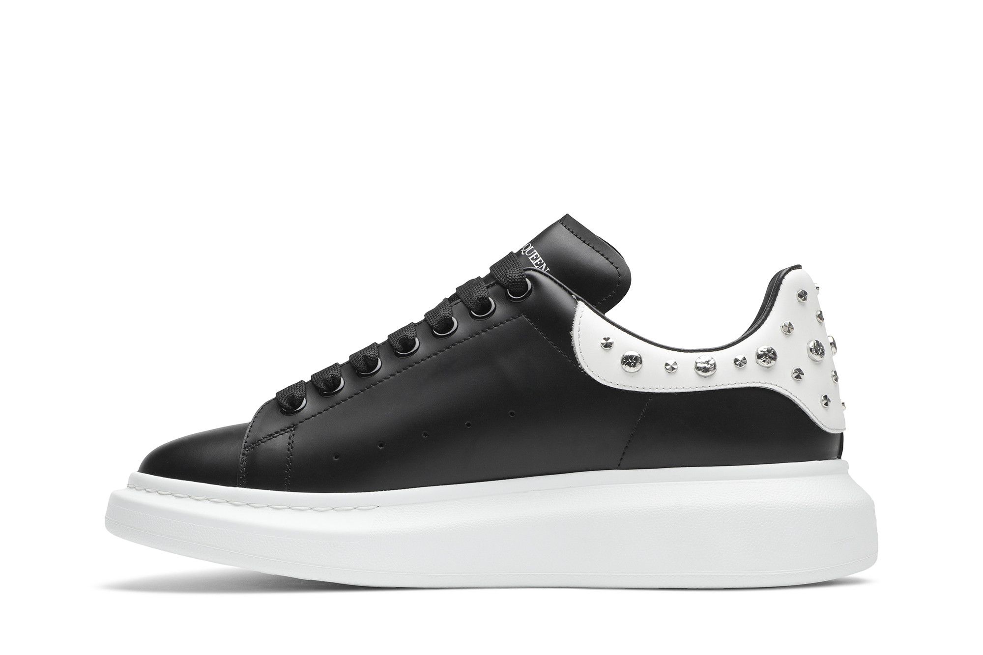 Size 10.0 Alexander McQueen Studded Oversized Sneaker White Black